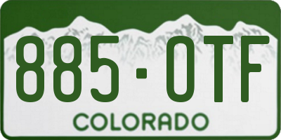 CO license plate 885OTF
