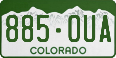 CO license plate 885OUA