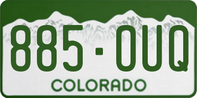 CO license plate 885OUQ