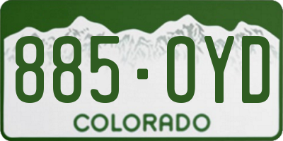 CO license plate 885OYD