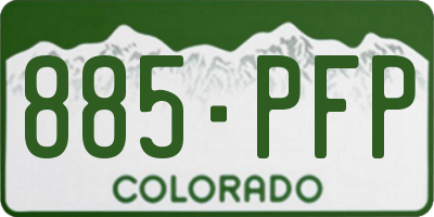 CO license plate 885PFP