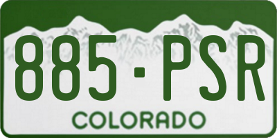 CO license plate 885PSR