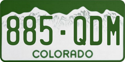 CO license plate 885QDM