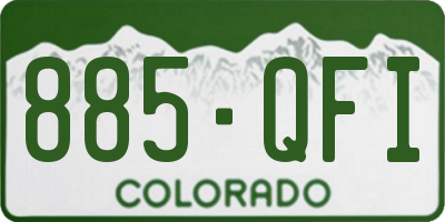 CO license plate 885QFI