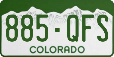 CO license plate 885QFS