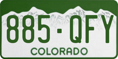 CO license plate 885QFY