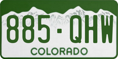 CO license plate 885QHW