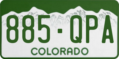 CO license plate 885QPA