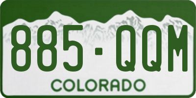 CO license plate 885QQM