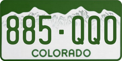 CO license plate 885QQO