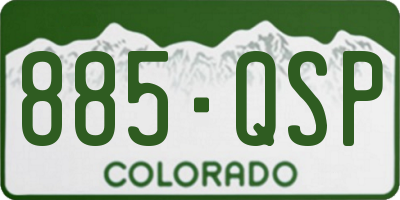 CO license plate 885QSP