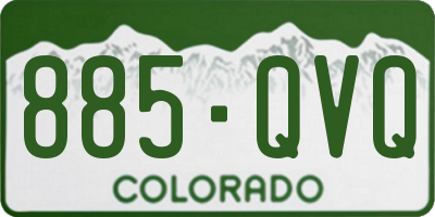 CO license plate 885QVQ