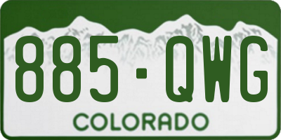CO license plate 885QWG