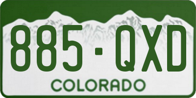 CO license plate 885QXD