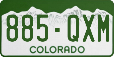 CO license plate 885QXM