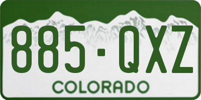 CO license plate 885QXZ
