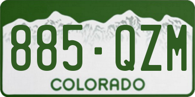 CO license plate 885QZM