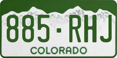 CO license plate 885RHJ