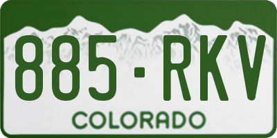 CO license plate 885RKV