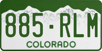CO license plate 885RLM