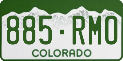 CO license plate 885RMO