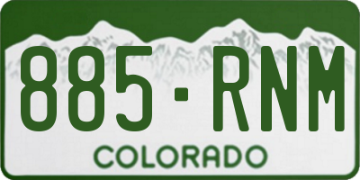 CO license plate 885RNM