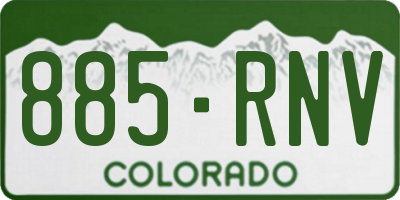 CO license plate 885RNV