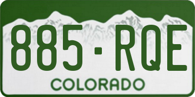 CO license plate 885RQE