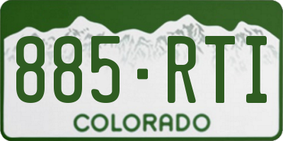 CO license plate 885RTI