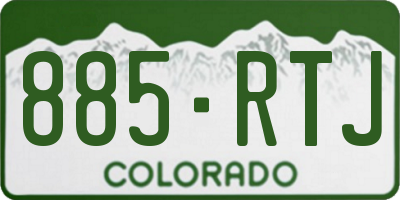 CO license plate 885RTJ