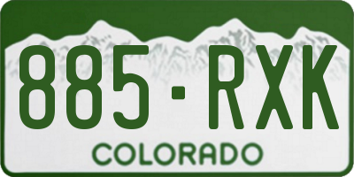 CO license plate 885RXK