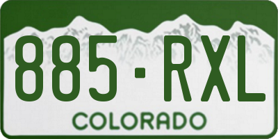 CO license plate 885RXL