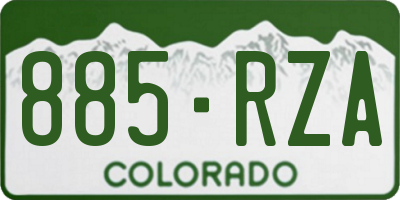 CO license plate 885RZA