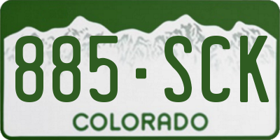 CO license plate 885SCK
