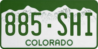 CO license plate 885SHI