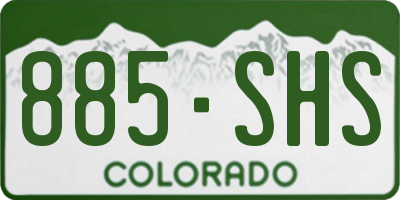 CO license plate 885SHS