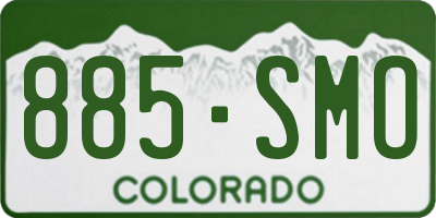 CO license plate 885SMO