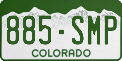 CO license plate 885SMP