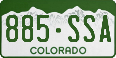 CO license plate 885SSA