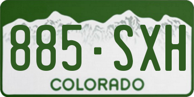 CO license plate 885SXH