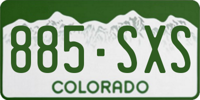 CO license plate 885SXS