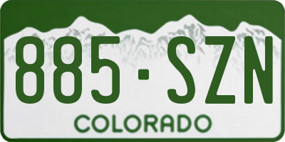 CO license plate 885SZN