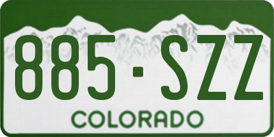CO license plate 885SZZ