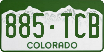 CO license plate 885TCB
