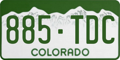 CO license plate 885TDC