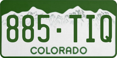 CO license plate 885TIQ