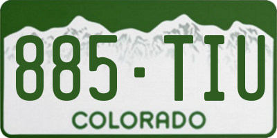 CO license plate 885TIU