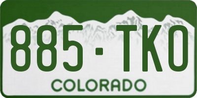 CO license plate 885TKO