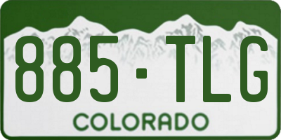 CO license plate 885TLG