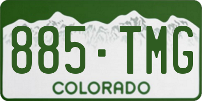 CO license plate 885TMG